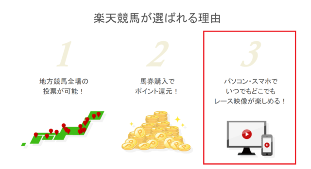 楽天競馬ではレース映像を視聴できる